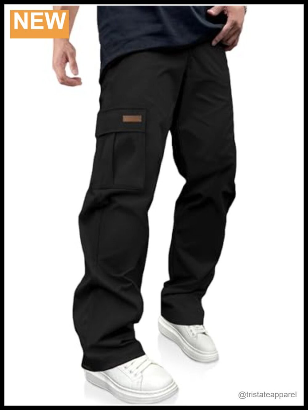 Men's Casual Cargo Pants Drawstring Hiking Joggers Sweatpants with Pockets